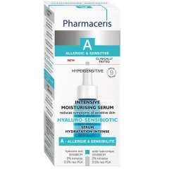 Intensyviai drėkinantis serumas PHARMACERIS A HYALURO SENSIBIOTIC, 30 ml