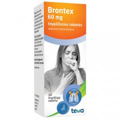Brontex 60mg šnypščiosios tabletės N10