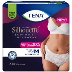 Baltos kelnaitės šlapimo nelaikymui TENA SILHOUETTE PANTS PLUS, M, 12 vnt. 