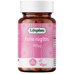 Folio rūgštis 400 mcg, LIFEPLAN, 90 kaps.