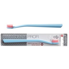 Švelnus dantų šepetukas SWISSDENT GENTLE CLASSIC (mėlynai rožinė spalva)