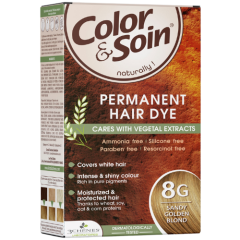Ilgalaikiai plaukų dažai COLOR & SOIN, šviesi auksinė blondinė (8G), 135 ml Ilgalaikiai plaukų dažai COLOR & SOIN, šviesi auksinė blondinė (8G), 135 ml