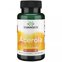 Acerola ir vitaminas C, 60 kapsulių