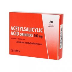 Acetylsalicylic acid Grindeks 500mg N20
