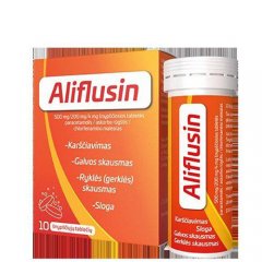 Aliflusin 500mg/200mg/4mg šnypščiosios tabletės N10