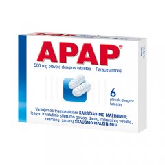 Apap 500mg plėvele dengtos tabletės N6