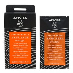 APIVITA EXPRESS BEAUTY kaukė plaukams, su apelsinais, gaivinamoji 20ml