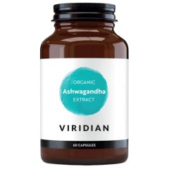 Nervų sistemai VIRIDIAN ORGANIC ASHWAGANDHA EXTRACT, 60 kaps.
