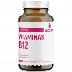 Bioaktyvus vitaminas B12 ECOSH, 1200mcg, 90 kaps.