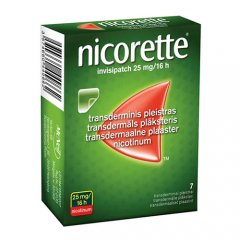 Nicorette invisipatch 25mg/16val. transderminis pleistras N7