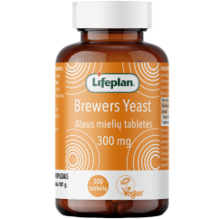 Alaus mielės LIFEPLAN BREWERS YEAST 300 mg, 300 tabl.