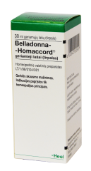 Belladonna-Homaccord geriamieji lašai, 30 ml