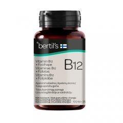 BERTIL´S VITAMINAS B12 + FOLIATAS, 100 čiulpiamųjų tablečių