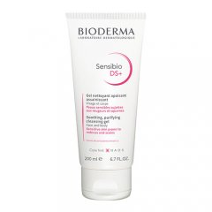 BIODERMA gelinis jautrios, pleiskanojančios ir paraudusios odos prausiklis SENSIBIO DS+, 200 ml