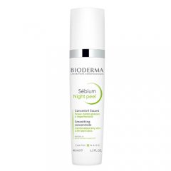 BIODERMA odą lyginantis koncentratas riebiai ir mišriai odai SEBIUM NIGHT PEEL, 40 ml