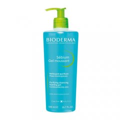 Švelnus riebios ir mišrios odos gelinis prausiklis BIODERMA SEBIUM GEL MOUSSANT, 500 ml