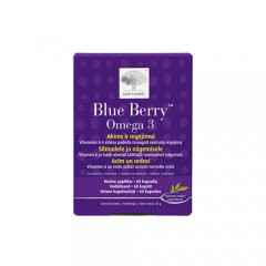 Regėjimui NEW NORDIC BLUE BERRY OMEGA-3, 60 kaps.