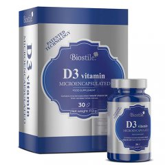 Biostile Vitaminas D3 BMT Mikrokapsuliuota technologija N30