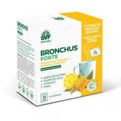 Bronchos forte tirpi arbata medaus ir citrinų skonio 10 pak. 5g /50g
