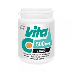 Vitaminai VITA C LONG 500 mg, 150 tab.