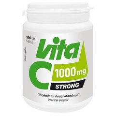 Vitaminai VITA C STRONG 1000 mg, 100 tablečių