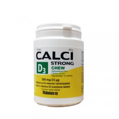 Calci Strong kramtomosios kalcio tabletės su vitaminu D3, N120