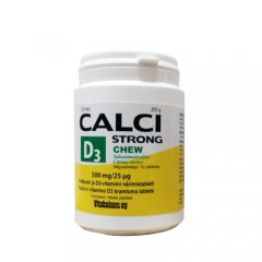 Calci Strong kramtomosios kalcio tabletės su vitaminu D3, N120