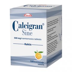 Calcigran Sine 500 mg kramtomosios tabletės, N100
