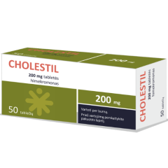 Tulžies veiklai gerinti CHOLESTIL 200mg, 50 tabl.