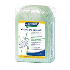 Ciccarelli Body Care paruošta naudojimui pirštinė su muilu, 20 vnt.