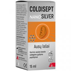 Coldisept nanoSilver ausų lašai 15ml