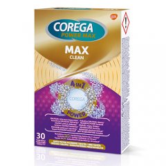 Dantų protezų valomosios tabletės COREGA MAX CLEAN, 30 vnt.