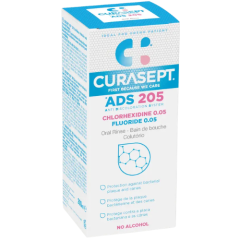 Skalavimo skystis CURASEPT ADS 205 EU 0.05 % CHX+FLUORAS, 200 ml