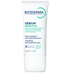 Intensyvaus poveikio raminantis kremas į spuogus linkusiai odai BIODERMA SEBIUM SENSITIVE, 30 ml