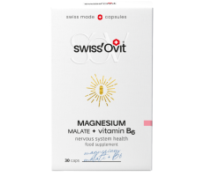 Magnio malatas ir vitaminas B6 SWISSOVIT, 30 kaps.
