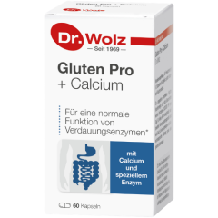 Virškinimui Gluten Pro + Calcium DR. WOLZ, 60 kaps.