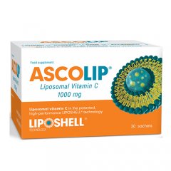 Liposominis vitaminas C, ASCOLIP 1000 mg, gelis pakeliuose, 30 vnt.