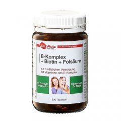 Dr.Wolz B-complex + Biotin + Folic Acid tabletės N300