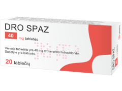 Spazmų atpalaidavimui DRO SPAZ 40 mg, 20 tablečių
