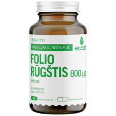 Bioaktyvios folio rūgšties bisglicinatas ECOSH 800 mcg, 90 kapsulių Bioaktyvios folio rūgšties bisglicinatas ECOSH 800 mcg, 90 kapsulių