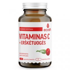 ECOSH vitaminas C su erškėtuogėmis kapsulės N90