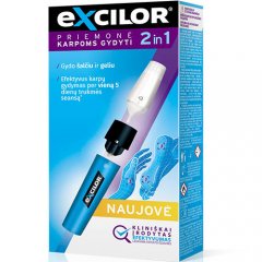 Excilor priemonė karpoms gydyti 2in1