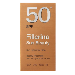 Veido kremas su 12HA FILLERINA SUN BEAUTY, SPF 50+