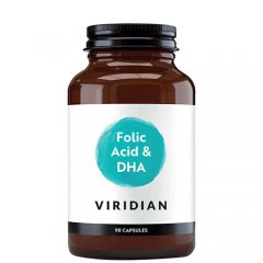 VIRIDIAN Folic Acid with DHA kapsulės, N90