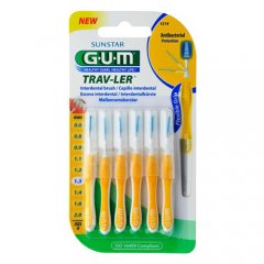 GUM 1,3 mm tarpdančių šepetėliai, TRAV-LER N6