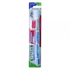 GUM Technique™ Pro+ medium dantų šepetėlis teisingai dantų valymo technikai užtikrinti