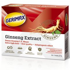 Ženšenių ektraktas GERIMAX GINSENG, 30 tab.