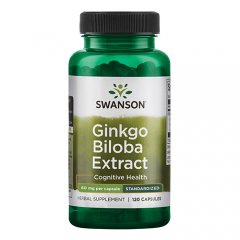 Swanson Ginkgo Biloba kapsulės, 60 mg, N120