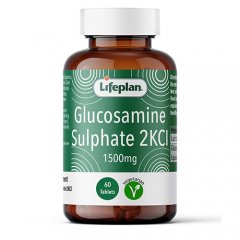 Gliukozamino sulfatas 2KCl LIFEPLAN 1500 mg, 60 tab.