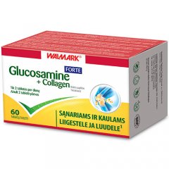 Sąnariams WALMARK GLUCOSAMINE+COLLAGEN FORTE, 60 tab.